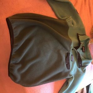 Patagonia Fleece Blue Color Blocked Pullover